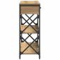 Preview: Konsole Tisch Artisan Eiche 75x28x75 cm Ingenieure Holz und Stahl