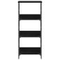 Preview: Bücherregal Schwarz Eiche 50x33x117,5 cm Holzwerkstoff und Stahl