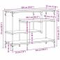 Preview: Konsolentisch Schwarzes Eichenholz 100x35x75 cm Ingenieurholz und Stahl