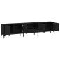 Preview: TV-Schrank mit Schublade Schwarz Eiche 200x25x44 cm Holzwerkstoff