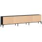 Preview: TV-Schrank mit Schublade Schwarz Eiche 200x25x44 cm Holzwerkstoff