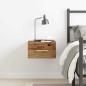 Preview: Nachttisch Wandmontiert Altes Holz 35x35x20 cm