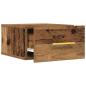 Preview: Nachttisch Wandmontiert Altes Holz 35x35x20 cm