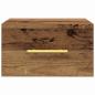 Preview: Nachttisch Wandmontiert Altes Holz 35x35x20 cm