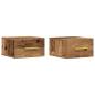 Preview: Nachttische 2 Stück Wandmontiert Altholz 35x35x20 cm