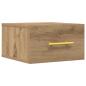 Preview: Nachttisch Wandmontiert Artisan Eiche 35x35x20 cm