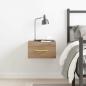 Preview: Nachttisch Wandmontiert Artisan Eiche 35x35x20 cm