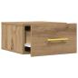 Preview: Nachttisch Wandmontiert Artisan Eiche 35x35x20 cm