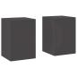 Preview: Outdoor Pflanzenständer Säule 2er Set Schwarz 24x24x35 cm Stahl