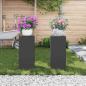 Preview: Outdoor Pflanzenständer Säule 2 Stk Schwarz 24x24x55 cm Stahl