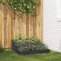 Preview: ARDEBO.de - Gartenpflanzer 3-stufig 90x90x35 cm Schwarz Stahl