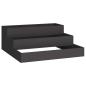 Preview: Gartenpflanzer 3-stufig 90x90x35 cm Schwarz Stahl