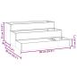 Preview: Gartenpflanzer 3-stufig 90x90x35 cm Schwarz Stahl