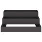 Preview: Gartenpflanzer 3-stufig 90x90x35 cm Schwarz Stahl