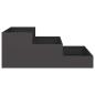 Preview: Gartenpflanzer 3-stufig 90x90x35 cm Schwarz Stahl