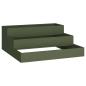 Preview: Gartenpflanzer 3-stufig 90x90x35 cm olivgrün Stahl