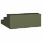 Preview: Gartenpflanzer 3-stufig 90x90x35 cm olivgrün Stahl