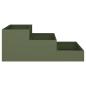 Preview: Gartenpflanzer 3-stufig 90x90x35 cm olivgrün Stahl