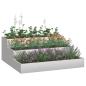 Preview: Gartenpflanzer 3-stufig 90x90x35 cm aus Edelstahl