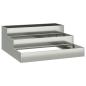Preview: Gartenpflanzer 3-stufig 90x90x35 cm aus galvanisiertem Stahl