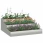 Preview: Gartenpflanzer 3-stufig 90x90x35 cm aus galvanisiertem Stahl