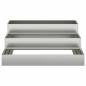 Preview: Gartenpflanzer 3-stufig 90x90x35 cm aus galvanisiertem Stahl