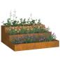 Preview: Gartenpflanzer 3-stufig 90x90x35 cm Wetterfestes Stahl