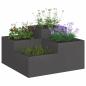 Preview: Gartenpflanzer 80x80x48 cm Schwarz Stahl