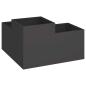Preview: Gartenpflanzer 80x80x48 cm Schwarz Stahl