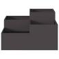 Preview: Gartenpflanzer 80x80x48 cm Schwarz Stahl
