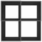 Preview: Gartenpflanzer 80x80x48 cm Schwarz Stahl