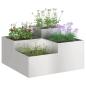 Preview: Gartenpflanzer 100x100x48 cm Edelstahl