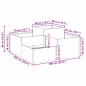 Preview: Gartenpflanzer 100x100x48 cm Wetterstahl
