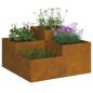 Preview: Gartenpflanzer 100x100x48 cm Wetterstahl