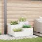 Preview: ARDEBO.de - Gartenpflanzer 80x80x60 cm Weiß Stahl