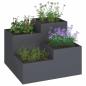 Preview: Gartenpflanzer 100x100x60 cm Anthrazit Stahl