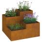 Preview: Gartenpflanzer 100x100x60 cm Wetterstahl