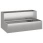 Preview: Gartenpflanzer 2-Tier 100x60x45 cm Edelstahl