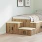 Preview: ARDEBO.de - Aufbewahrungsschrank Artisan Eiche 118x41x40 cm Holzwerkstoff