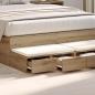 Preview: Bett mit Schubladen Artisan Eiche 120x36,5x16,5 cm Holzwerkstoff