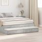 Preview: ARDEBO.de - Nachttische Beton grau Holzwerkstoff 160 x 36,5 x 16,5 cm