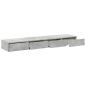 Preview: Nachttische Beton grau Holzwerkstoff 160 x 36,5 x 16,5 cm