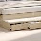 Preview: Bett mit Schubladen Sonoma Eiche 180x36,5x16,5 cm aus Holzwerkstoff