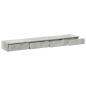 Preview: Bett Schubladen Beton Grau 180x36,5x16,5 cm Holzwerkstoff