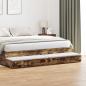 Preview: ARDEBO.de - Bett-Schubladen in Raucheiche 180x36,5x16,5 cm Ingenieuroh