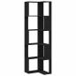 Preview: Eckbuchregal 5-stufig schwarz Eiche 50x50x179 cm Holzwerkstoff