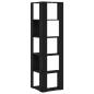 Preview: Eckbuchregal 5-stufig schwarz Eiche 50x50x179 cm Holzwerkstoff