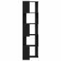 Preview: Eckbuchregal 5-stufig schwarz Eiche 50x50x179 cm Holzwerkstoff
