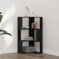 Preview: ARDEBO.de - Eck-Bücherregal 3-Tier Schwarz Eiche 50x50x102 cm Ingenieurholz