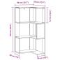 Preview: Eck-Bücherregal 3-Tier Schwarz Eiche 50x50x102 cm Ingenieurholz